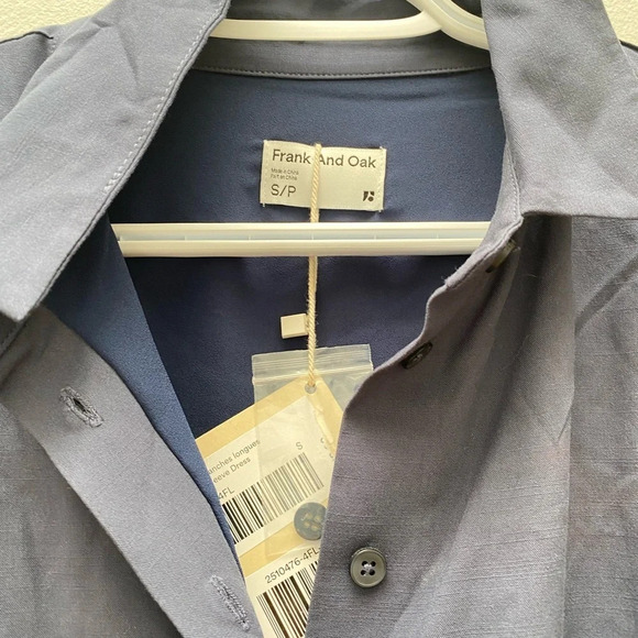 Frank & Oak - NWT Dark Blue The Long Sleeve Dress - Picture 7 of 14